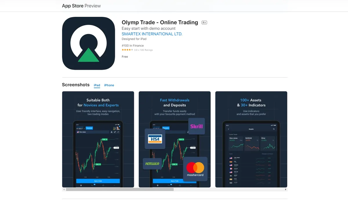 Como Usar o Aplicativo Móvel Olymp Trade?